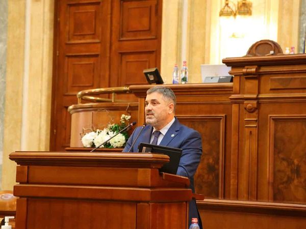 Senatorul USR Remus Negoi la tribuna parlamentului