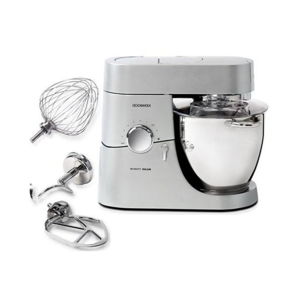 عجانة من KENWOOD - وعاء معدني سعة 6.7 لتر - Titanium Major- استطاعة 1500 واط – مزودة بمفرمة لحم، خلاط، وطاحنة حبوب - KM020