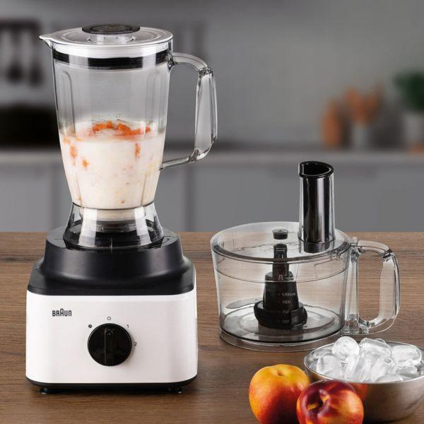 محضرة طعام Braun – بقوة 750 واط، سعة 2.1 لتر، شفرات متعددة، مع ملحقات الخلاط