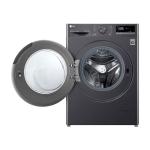 غسالة 10kg LG فضي انفيرتر A+++، 1400 دورة، بخار Steam، غسيل تيربو ThinQ سمارت – باب فيميه