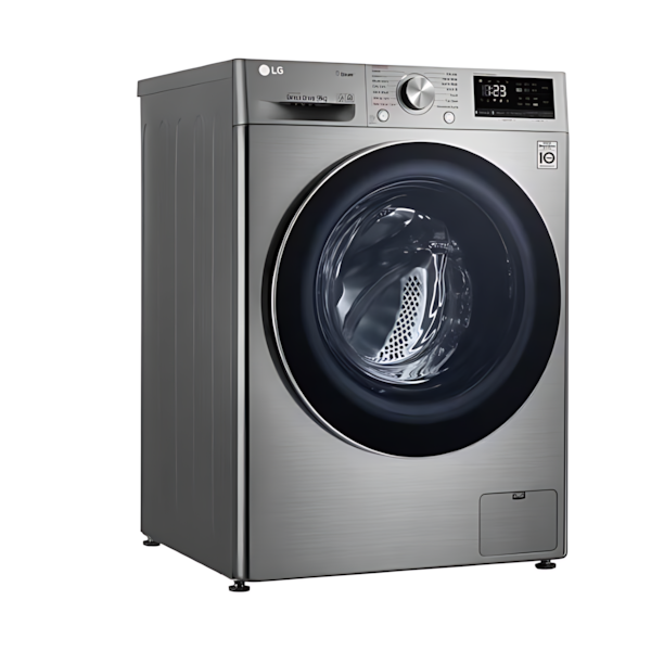 غسالة 9kg LG انفيرتر A+++، 1400 دورة، بخار Steam، WiFi وThinQ سمارت – باب بإطار أسود