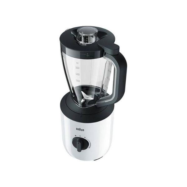 خلاط صناعي Braun – بقوة 800 واط، سعة 1.5 لتر، 4 شفرات مع مطحنة وتقليل الضوضاء