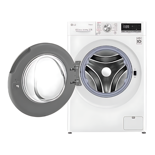 غسالة مع حمّاصة 7KG - 10.5KG LG انفيرتر A+++، 1400 دورة، Steam، غسيل تيربو SmartThinQ سمارت – باب فيميه