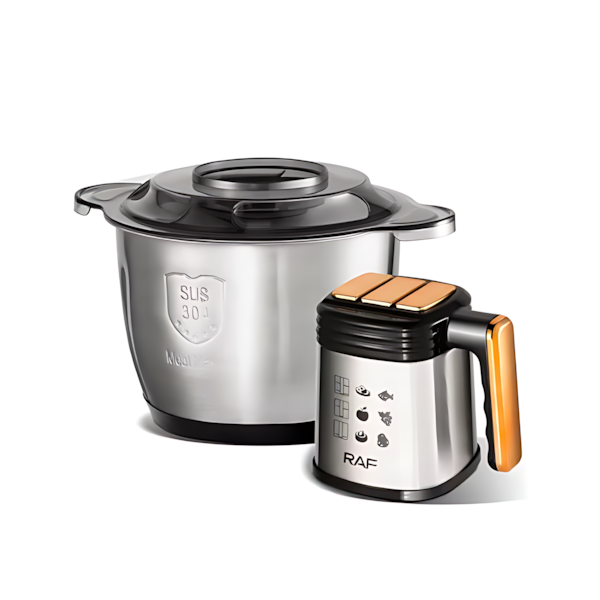 محضرة طعام Raf متعددة الاستخدامات – 300 واط، سعة 3 لتر، ستانلس ستيل مع تكسير الثلج