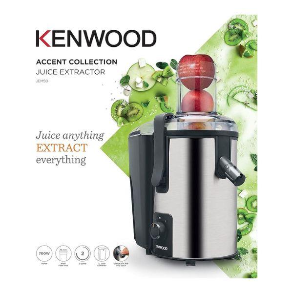 عصارة فواكه Kenwood – بقوة 700واط، سعة 750 مل، ستانلس ستيل، 2 سرعة، نظام مضاد للتنقيط