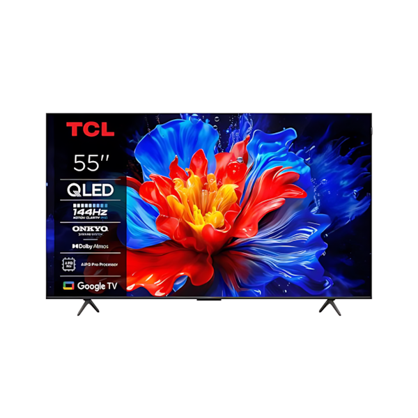 شاشة TCL مقاس 55 / 65 / 75 بوصة 4K QLED سمارت جوجل مع ريسيفر داخلي – كفالة ذهبية 5 سنوات