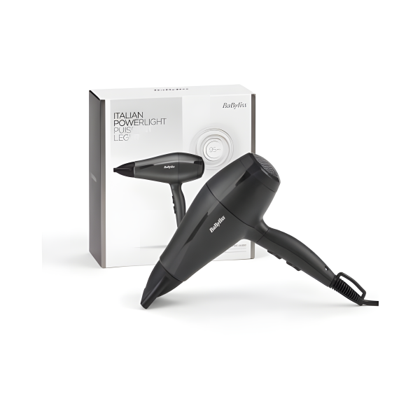 سيشوار ومجفف شعر من BaByliss بقوة تدفق هواء عالية 2000 واط مع محرك DC - سرعتين - ثلاث مستويات حرارة- 5910EDS