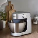 عجانة من KENWOOD سلسلة Prospero+ - وعاء معدني سعة 4.3 لتر - استطاعة 1000 واط – مزودة بمفرمة لحم، محضر طعام، خلاط زجاجي 1 لتر، عصارة فواكه وعصارة حمضيات - KHC29.W0SI