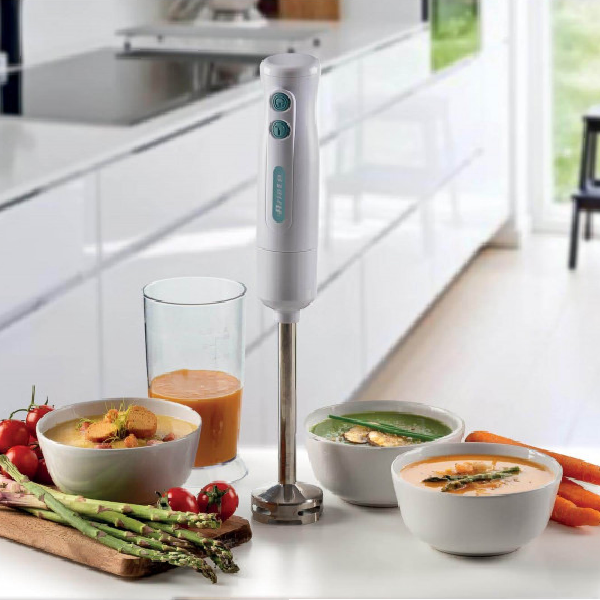 خلاط كأس Ariete - قبضة ستانلس ستيل - سرعتين - كاس خلط إضافي - لون أبيض - استطاعة 700W