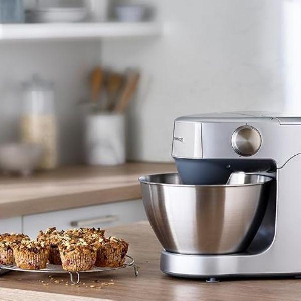 عجانة من KENWOOD سلسلة Prospero+ - وعاء معدني سعة 4.3 لتر - استطاعة 1000 واط – مزودة بـ 3 ملحقات (عجن، خفق، خلط) - KHC29A.A0SI
