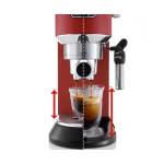 ماكينة قهوة Delonghi إسبريسو وكابوتشينو - 15 بار - أسود - ميزة التوقف الأوتوماتيكي - 1300W