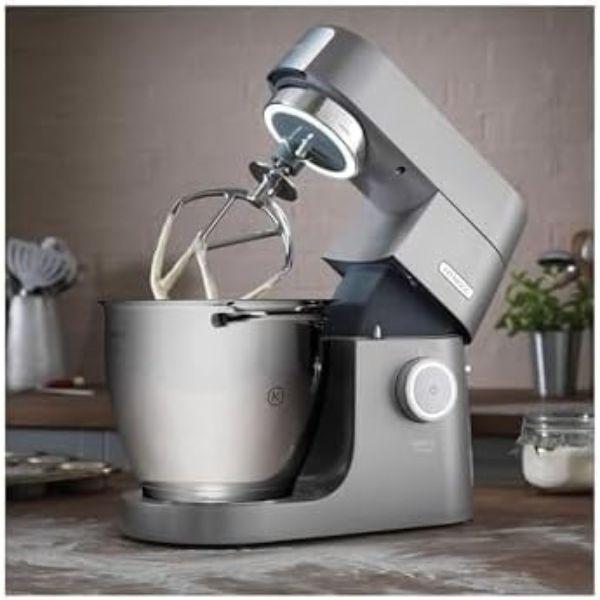 مجموعة مطبخ وعجانة متعددة الاستخدام من KENWOOD - مصنوعة من ال Titanium - حجم XL - وعاء معدني سعة 6.7 لتر - استطاعة 1700 واط – إضاءة ليد - KVL8430S