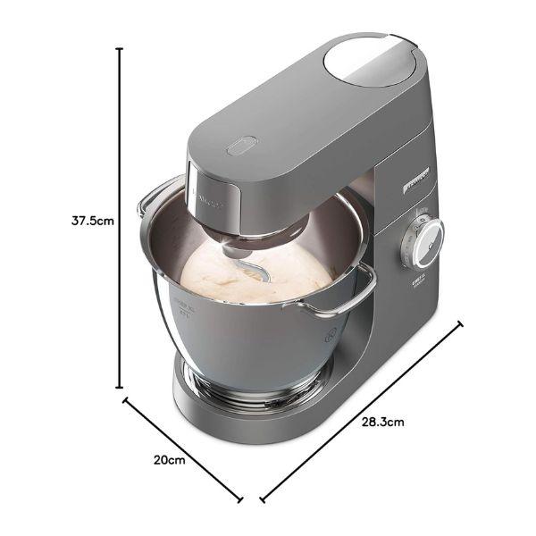مجموعة مطبخ وعجانة متعددة الاستخدام من KENWOOD - مصنوعة من ال Titanium - حجم XL - وعاء معدني سعة 6.7 لتر - استطاعة 1700 واط – إضاءة ليد - KVL8430S