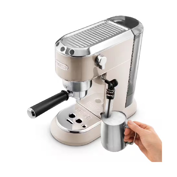 ماكينة قهوة Delonghi إسبريسو وكابوتشينو - 15 بار - بيج - ميزة التوقف الأوتوماتيكي - 1300W