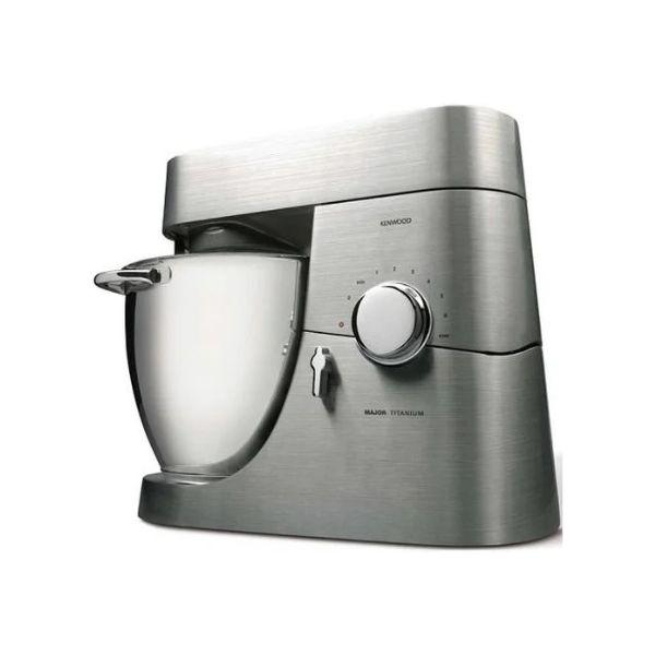 عجانة من KENWOOD - وعاء معدني سعة 6.7 لتر - Titanium Major- استطاعة 1500 واط – مزودة بمفرمة لحم، خلاط، وطاحنة حبوب - KM020
