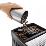 ماكينة قهوة Delonghi أوتوماتيكية - مع مطحنة بن - إسبريسو، كابوتشينو، لاتيه، ماكياتو، حليب ساخن - شاشة لمس - 15 بار - 1450W