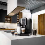 ماكينة قهوة Delonghi أوتوماتيكية - مع مطحنة بن - إسبريسو، كابوتشينو، لاتيه، ماكياتو، حليب ساخن - شاشة لمس - 15 بار - 1450W