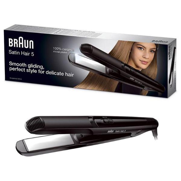 جهاز ليس الشعر من Braun - صفائح 22 مم - 3 مستويات حرارة - مطلي بالسيراميك - استطاعاة 42 واط - BRST510SDE