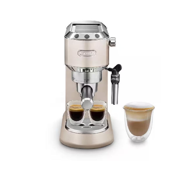 ماكينة قهوة Delonghi إسبريسو وكابوتشينو - 15 بار - بيج - ميزة التوقف الأوتوماتيكي - 1300W