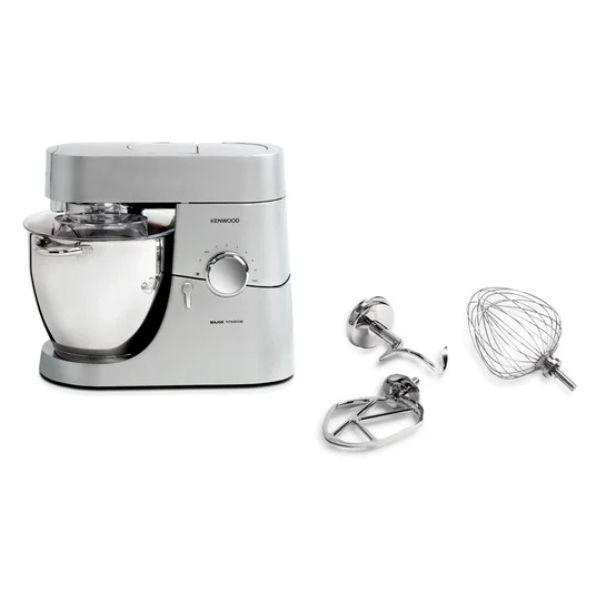 عجانة من KENWOOD - وعاء معدني سعة 6.7 لتر - Titanium Major- استطاعة 1500 واط – مزودة بمفرمة لحم، خلاط، وطاحنة حبوب - KM020