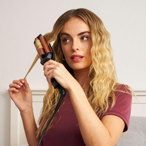 جهاز فير أمواج من BaByliss - يجعل الشعر على شكل أمواج - السيراميك مع 3 مستويات حرارة - باستطاعة 85 واط - W2447SDE