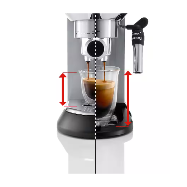 ماكينة قهوة Delonghi إسبريسو وكابوتشينو - 15 بار - أسود - ميزة التوقف الأوتوماتيكي - 1300W