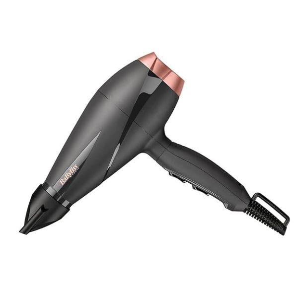 سيشوار ومجفف شعر من BaByliss بقوة 2100 واط مع محرك AC وملحقات للتجفيف والتجعيد - 6709DSDE