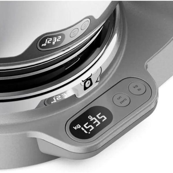 عجانة من KENWOOD - مصنوعة من Titanium - حجم XL - وعاء مزدوج 7 لتر + 5 لتر - استطاعة 1200 واط – مزودة بميزان إلكتروني وخلاط زجاجي وفرامة لحمة- KVL85.344SI