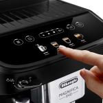 ماكينة قهوة Delonghi أوتوماتيكية - مع مطحنة بن - إسبريسو، كابوتشينو، لاتيه، ماكياتو، حليب ساخن - شاشة لمس - 15 بار - 1450W