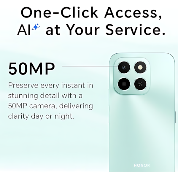 HONOR X6c – هاتف ذكي بأداء قوي، بطارية 5300mAh وكاميرا 50MP