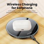 Toocki قاعدة شحن لاسلكي 15 واط – شاحن سريع متوافق مع آيفون، سامسونج، AirPods