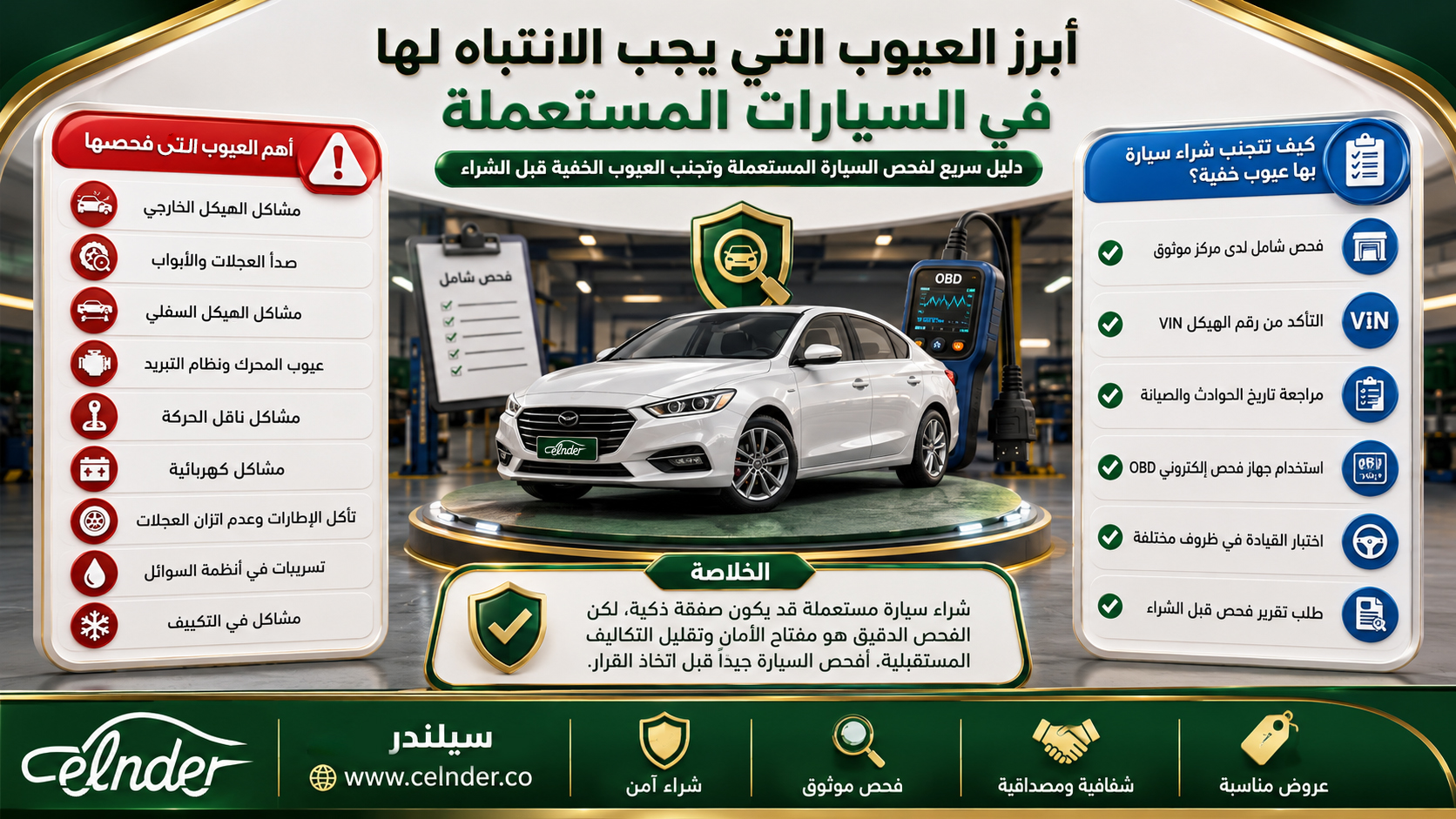 أبرز العيوب التي يجب الانتباه لها في السيارات المستعملة