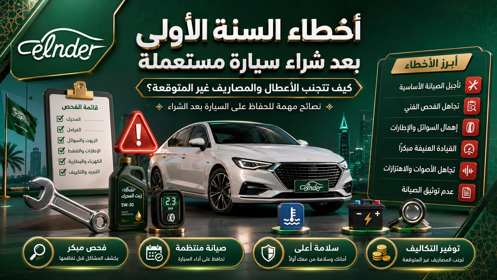 أخطاء السنة الأولى بعد شراء سيارة مستعملة