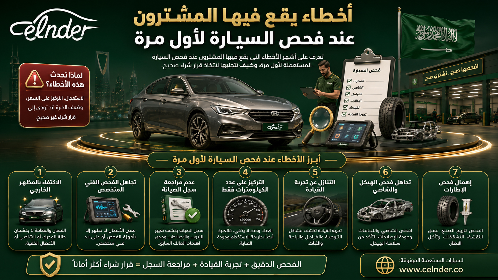 أخطاء يقع فيها المشترون عند فحص السيارة لأول مرة