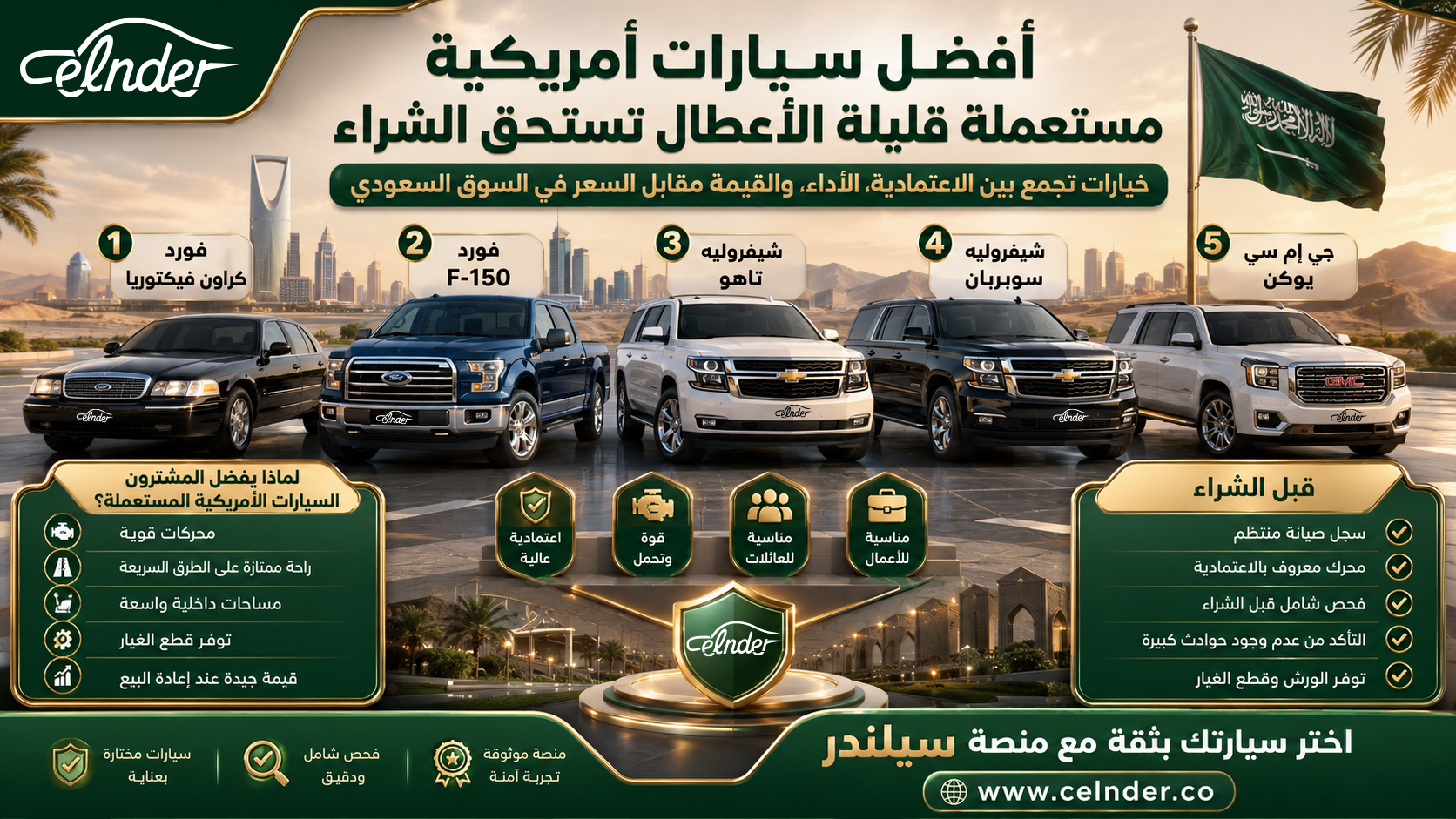 أفضل سيارات أمريكية مستعملة قليلة الأعطال تستحق الشراء