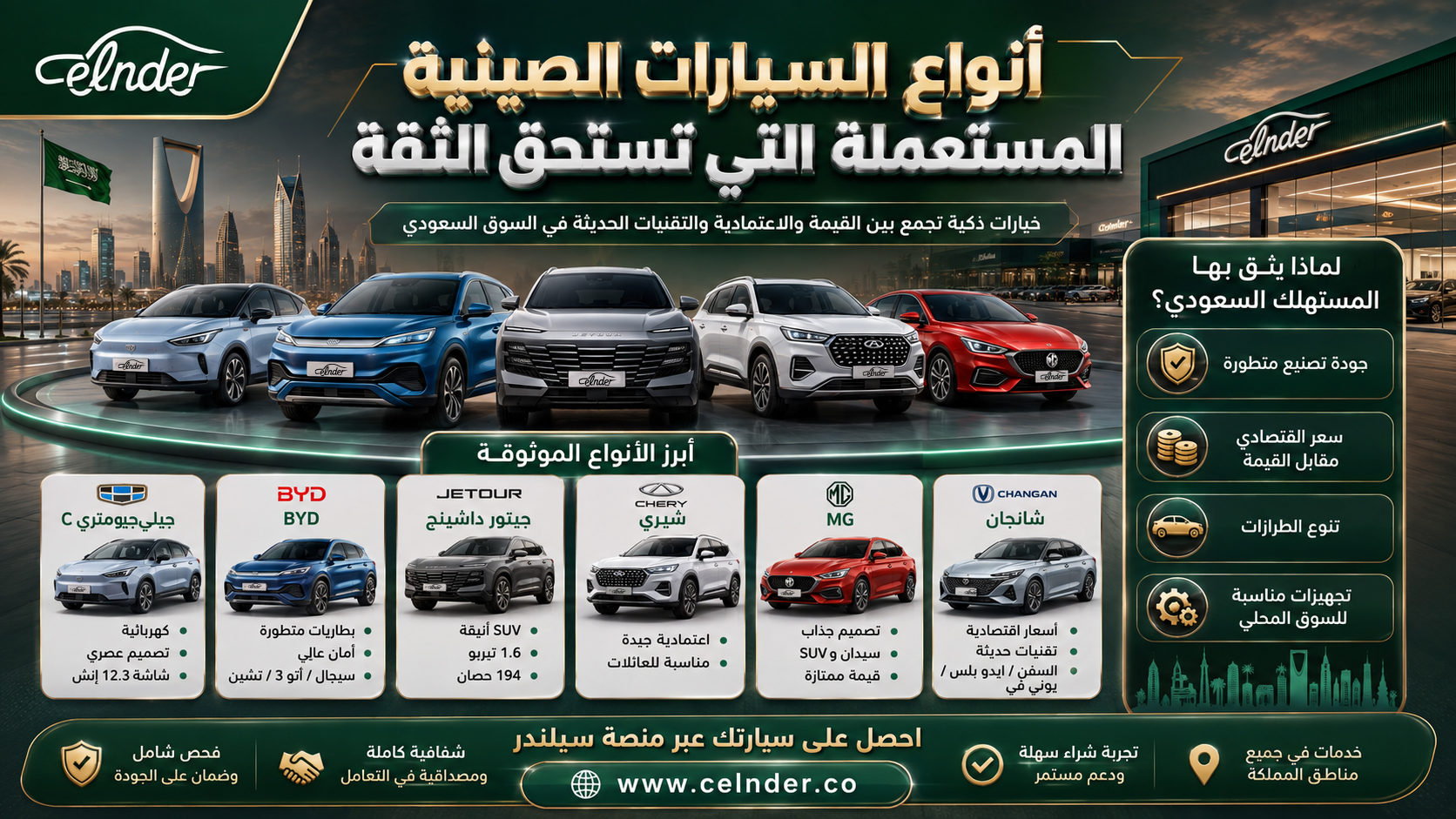 أنواع السيارات الصينية المستعملة التي تستحق الثقة
