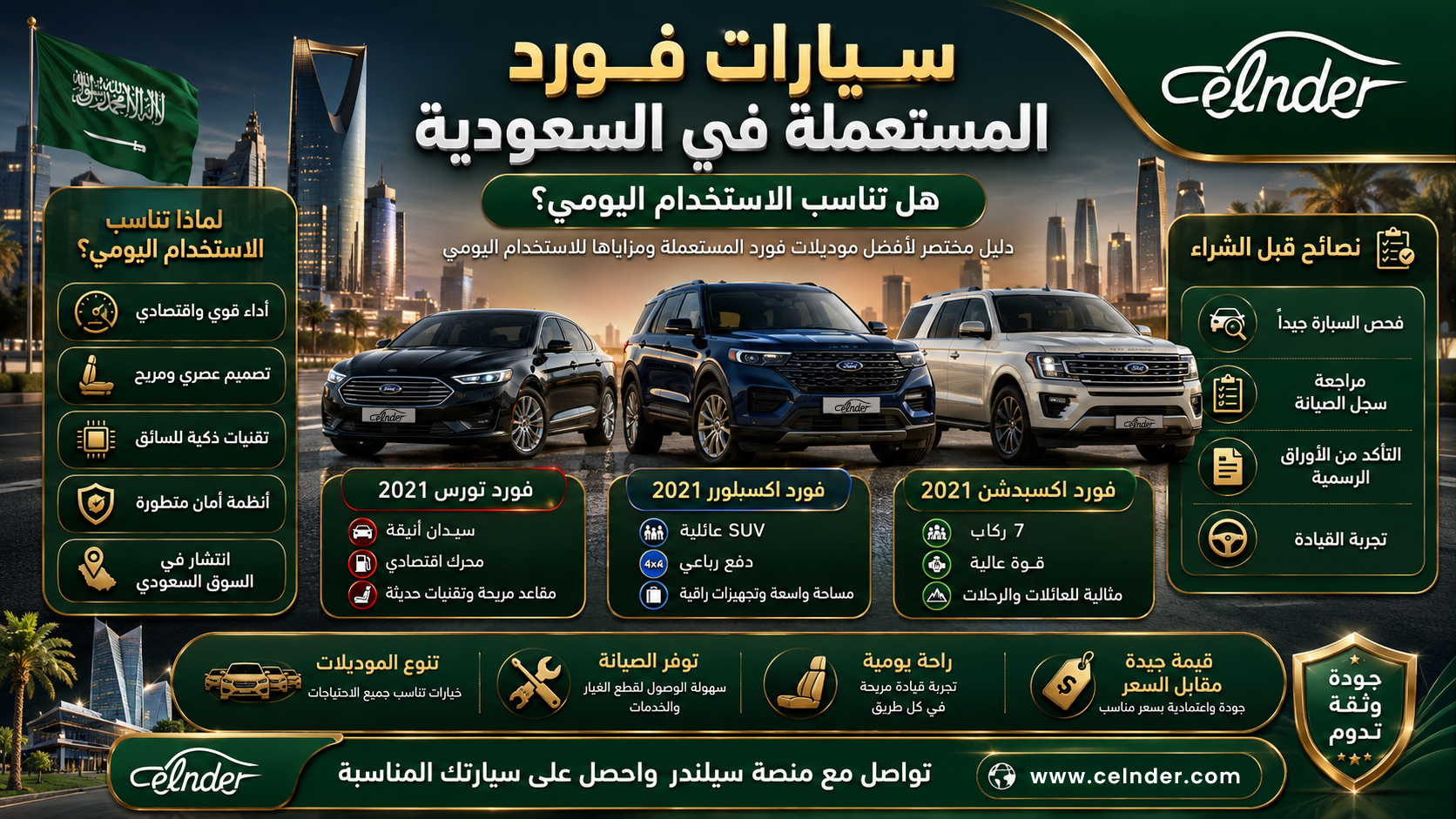 سيارات فورد المستعملة في السعودية: هل تناسب الاستخدام اليومي؟