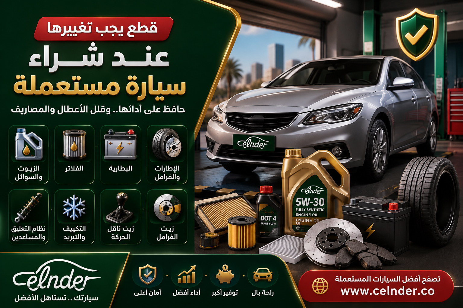 قطع يجب تغييرها عند شراء سيارة مستعملة