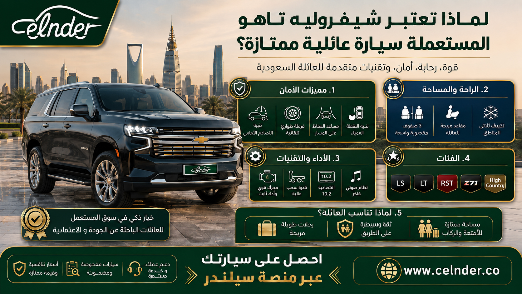 لماذا تعتبر شيفروليه تاهو المستعملة سيارة عائلية ممتازة ؟