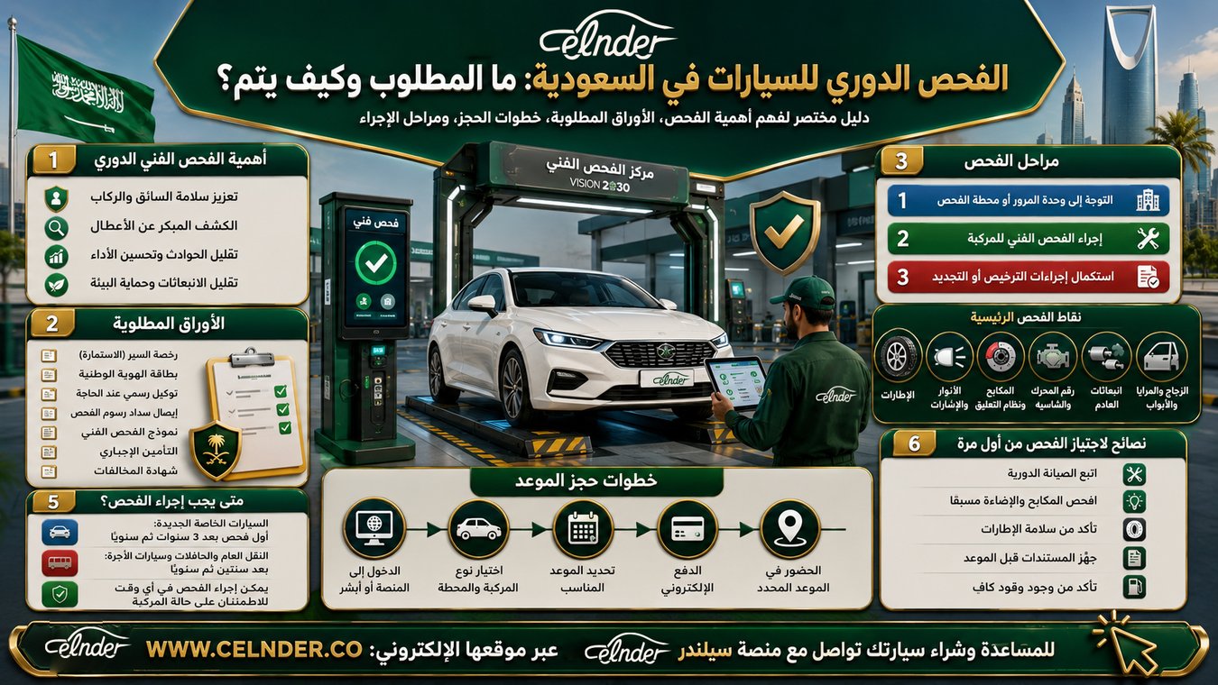 الفحص الدوري للسيارات في السعودية: ما المطلوب وكيف يتم؟