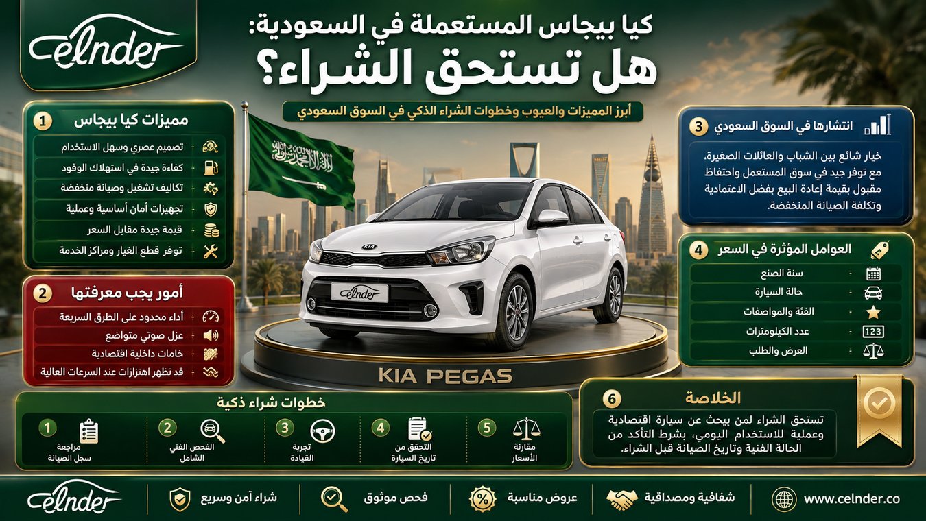 كيا بيجاس المستعملة في السعودية: هل تستحق الشراء؟