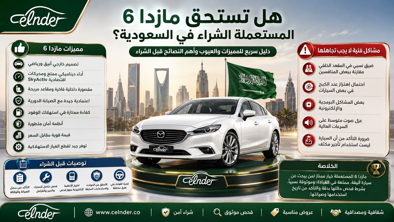 هل تستحق مازدا 6 المستعملة الشراء في السعودية؟