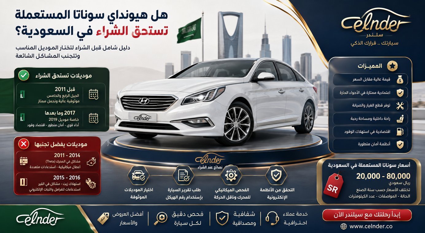 هل هيونداي سوناتا المستعملة تستحق الشراء في السعودية؟