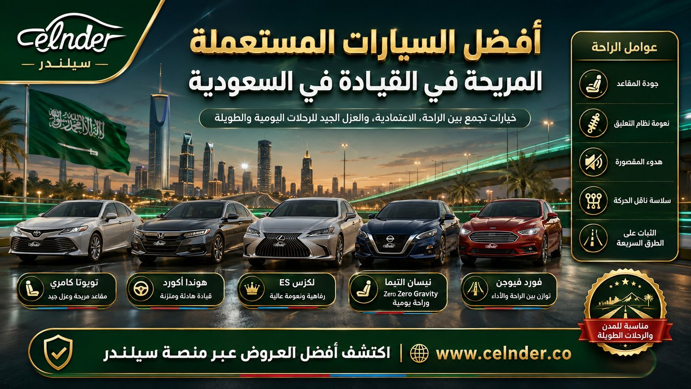 أفضل السيارات المستعملة المريحة في القيادة في السعودية