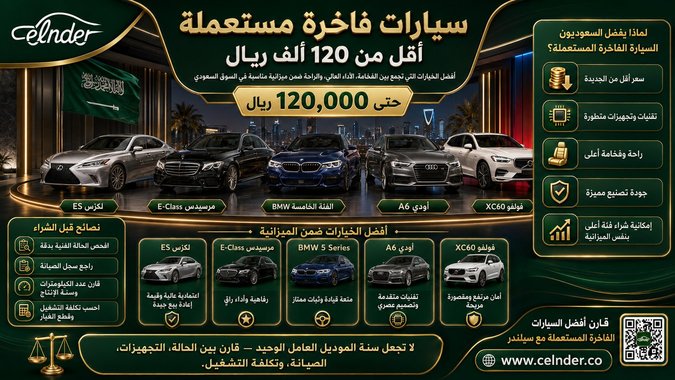 سيارات فاخرة مستعملة أقل من 120 ألف ريال