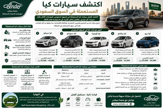 اكتشف سيارات كيا المستعملة في السوق السعودي