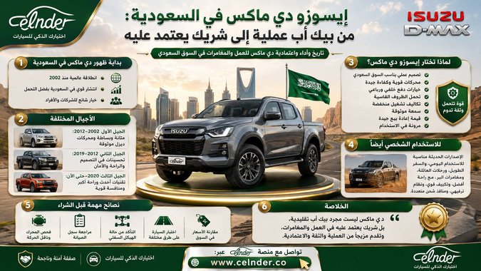 إيسوزو دي ماكس في السعودية: من بيك أب عملية إلى شريك يعتمد عليه
