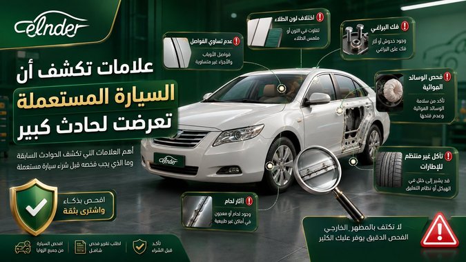 علامات تكشف أن السيارة المستعملة تعرضت لحادث كبير
