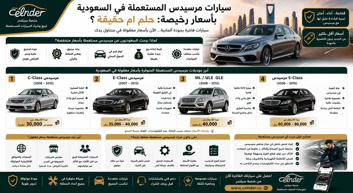 سيارات مرسيدس المستعملة في السعودية بأسعار رخيصة: حلم أم حقيقة؟