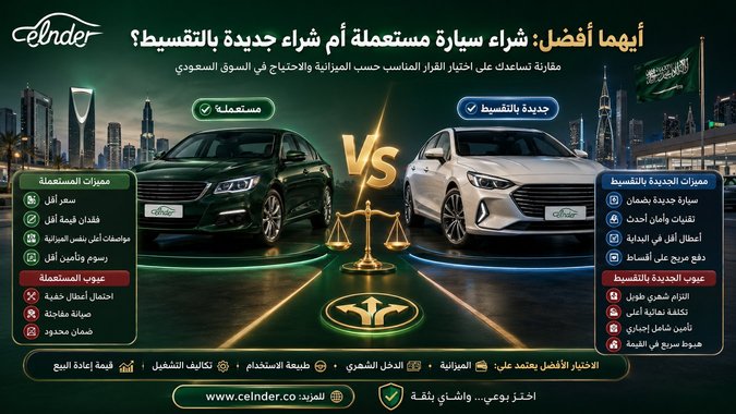 أيهما أفضل: شراء سيارة مستعملة أم شراء جديدة بالتقسيط؟